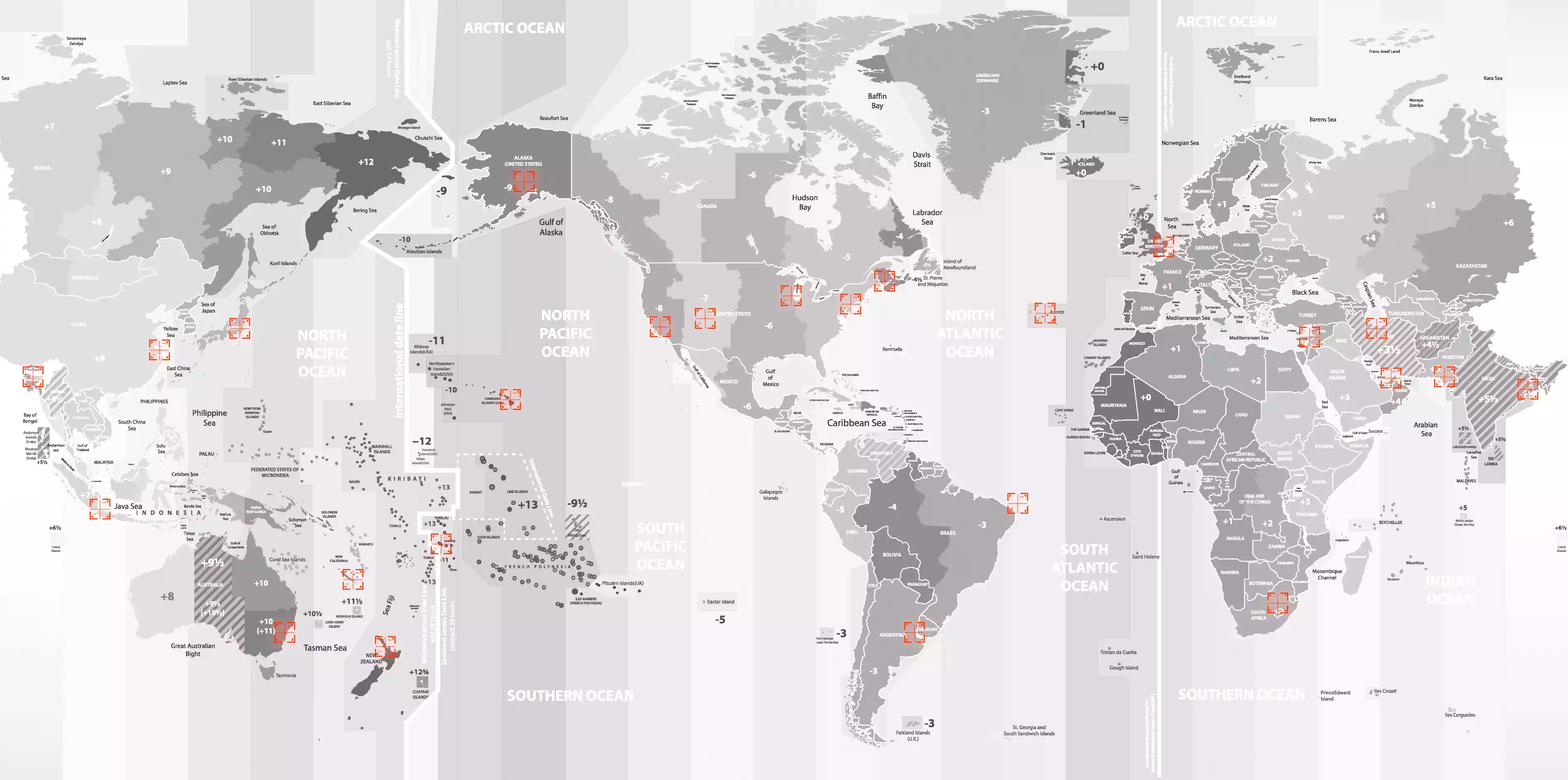 世界の標準タイムゾーン